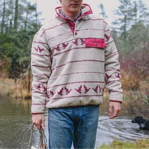🦆 Southern Proper Men’s Duck Call Sherpa-Lined Pullover – Size XL ✨